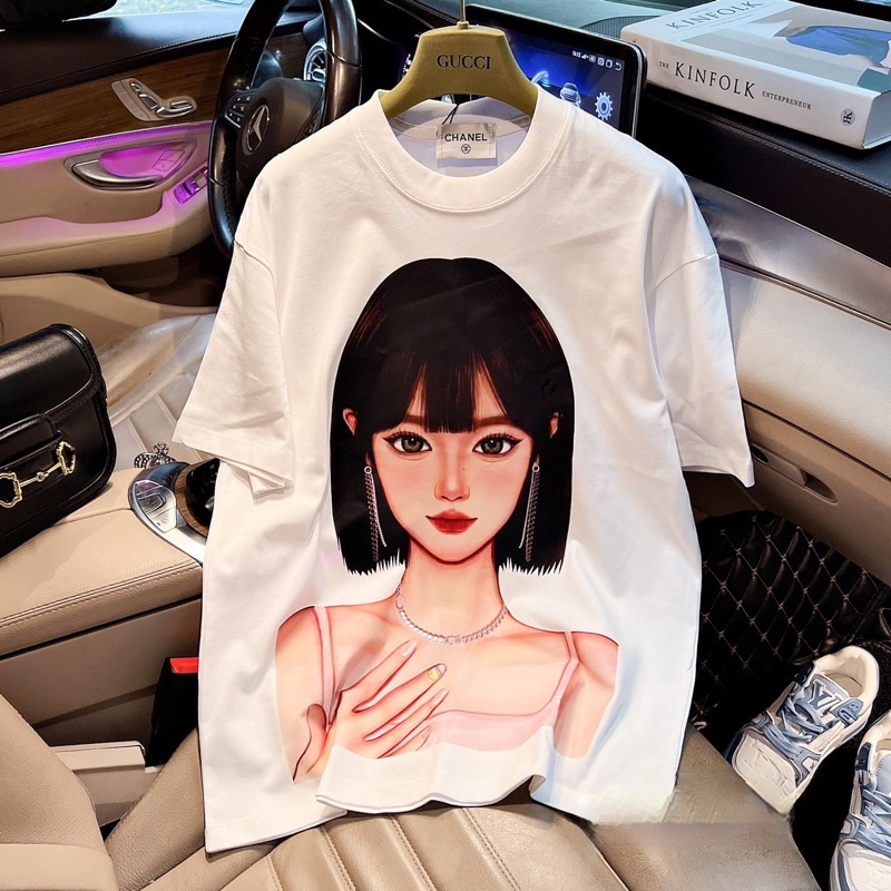 Áo Thun Nữ Form Rộng Giấu Quần, Áo Phông Hình Hot Girl Mới Về Hot Trend Mùa Hè #2023