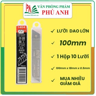Lưỡi dao rọc giấy sdi 1404 đại , cỡ lớn 100mm x 18mm x 0.5mm - 10 lưỡi / hộp - lưỡi dao dọc giấy cao cấp