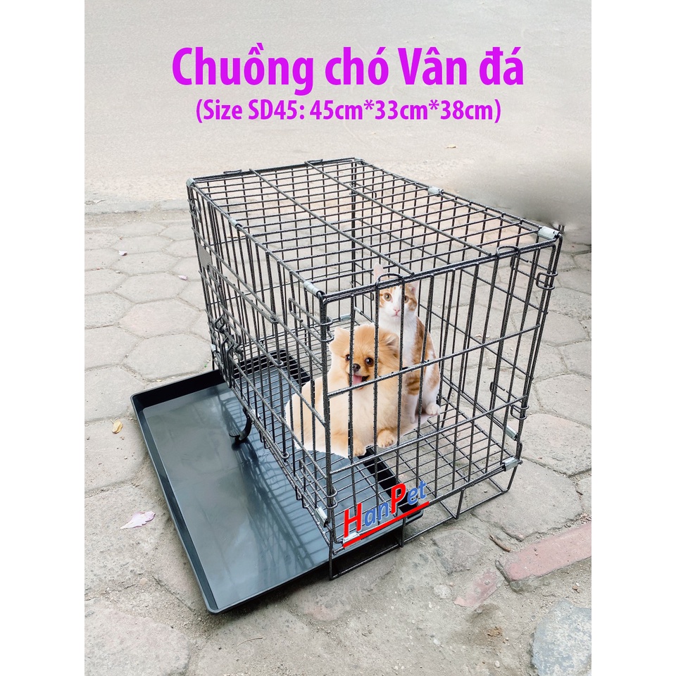 Chuồng nuôi chó mèo SD45 - lồng nuôi chó mèo- lồng chó gấp gọn sơn tĩnh điện