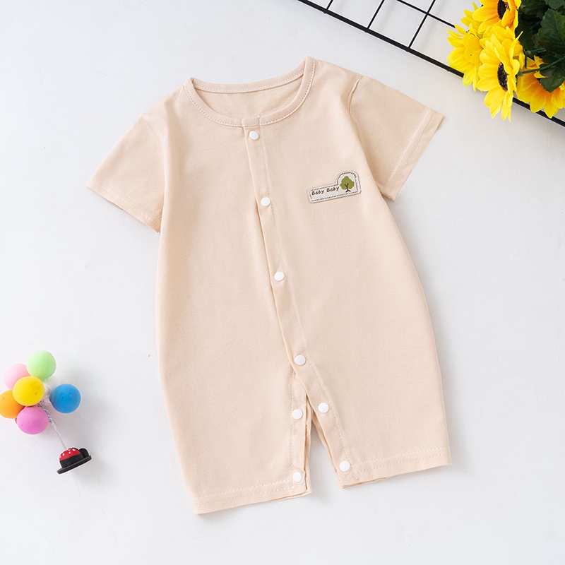 Áo liền quần ngắn tay , bodysuit ngắn tay cotton cho bé trai và bé gái sơ sinh từ 3-14kg, hàng đẹp cao cấp - BD81