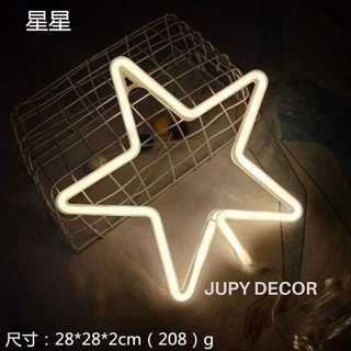 [Neon Light] Đèn Led Ngôi Sao Ánh Sáng Vàng Ấm Treo Tường - Phụ Kiện Decor Phòng Ngủ Siêu Dễ Thương.