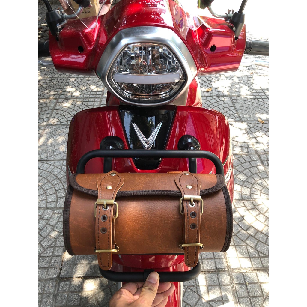 Túi Da Tròn Cho BaGa Trước Cho Xe Máy Xe Điện Klara Feliz, ĐạtBike