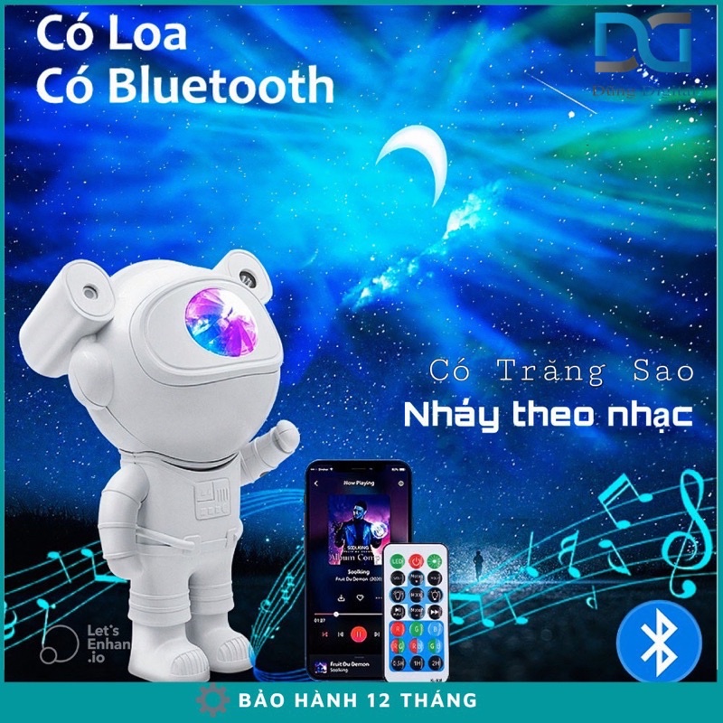 Đèn Phi Hành Gia V2 2023 Cảm Biến Âm Thanh Tích Hợp Loa Blutooth