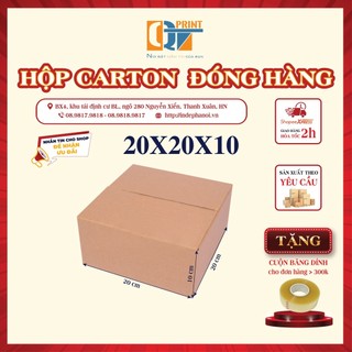 Hộp carton gói hàng 20x20x10cm baobìqt