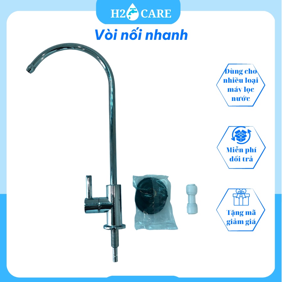 Vòi nước lọc, vòi gạt inox,vòi máy lọc nước - loại nối nhanh tiện dụng.