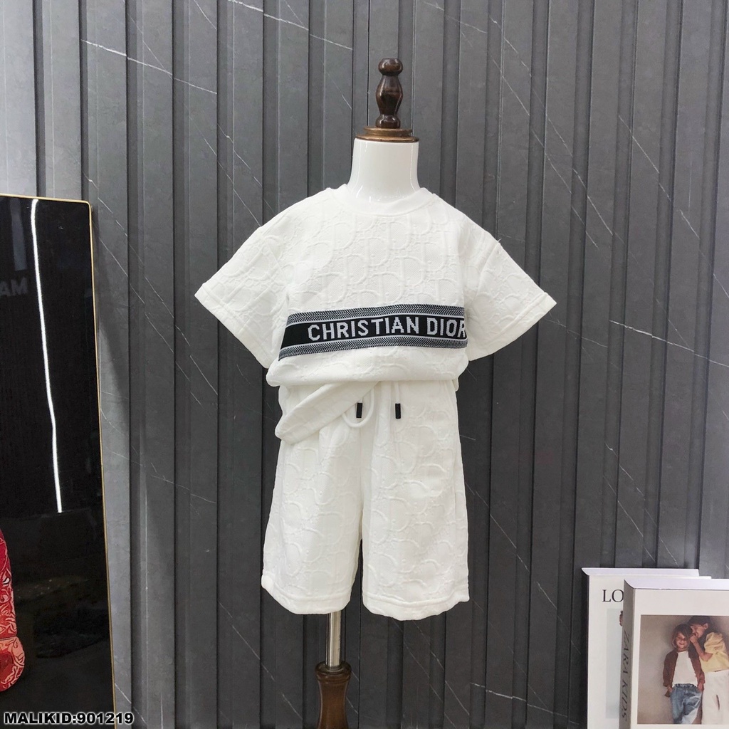 Bộ quần áo bé trai dior 8-28kg,hai màu đen trắng cho bé mặc đi học đi chơi siêu chất và sang B181