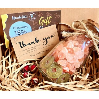 (đá muối hymalaya mix đồng xu ngũ đế)