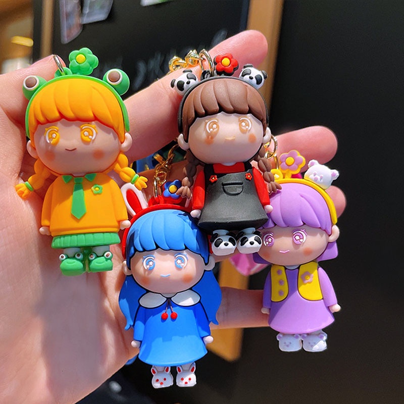 Móc Khóa Nhựa Epoxy Họa Tiết Hoạt Hình Dễ Thương Sáng Tạo