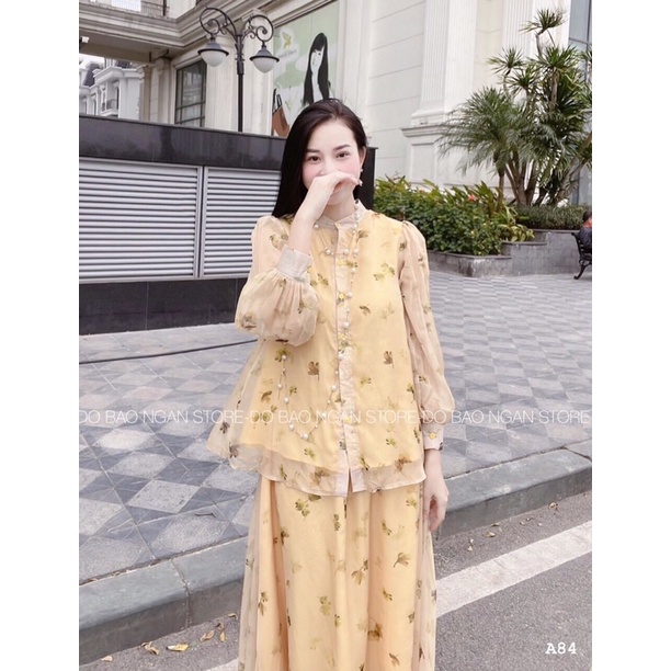 Set váy von hoa sẵn hồng S