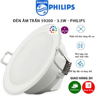Đèn âm trần Meson Philips 59200 - Lỗ Khoét D80 - Ánh Sáng Trắng/Vàng/Trung Tính