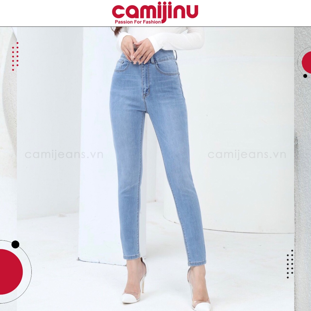 Skiny Jeans Nữ 2 Khuy Xanh Phủ