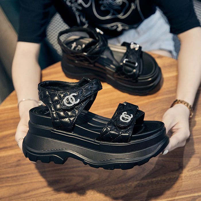 Giày Sandal Đế Dày Phong Cách Roman Thời Trang Mùa Hè Cho Nữ