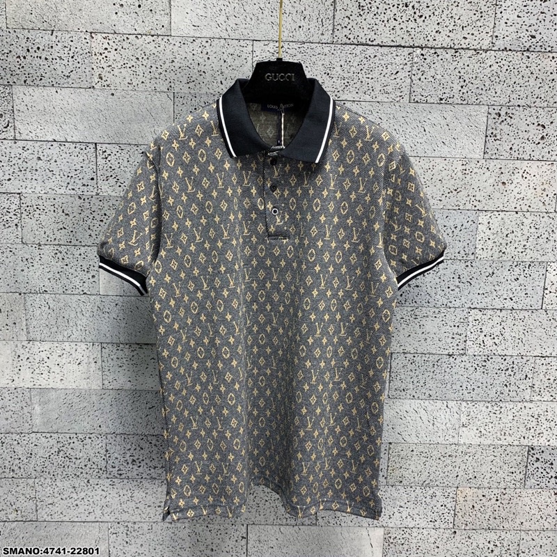 Áo polo LV xám cao cấp hàng Quảng Châu loại 1 thấm hút mồ hôi ( Ảnh thật tại shop )