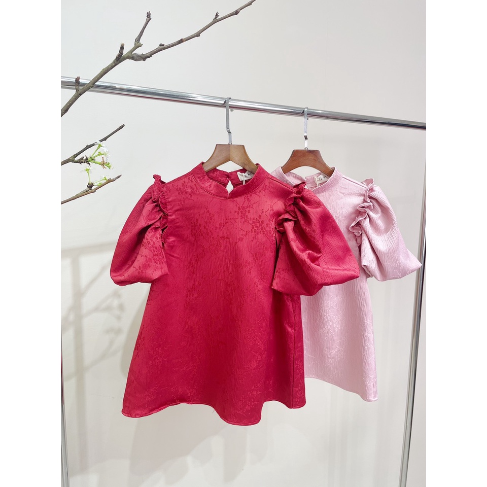 TUBYCATU | Áo kiểu floral carli red/ pink top