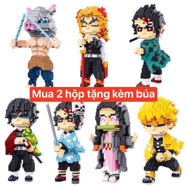 Mô Hình Lắp Ghép Thanh Gươm Diệt Quỷ 3D Nhân Vật Truyện Tranh, Đồ Chơi Lắp Ráp Mô Hình Nhân Vật 3D Quà Tặng Bạn Bè