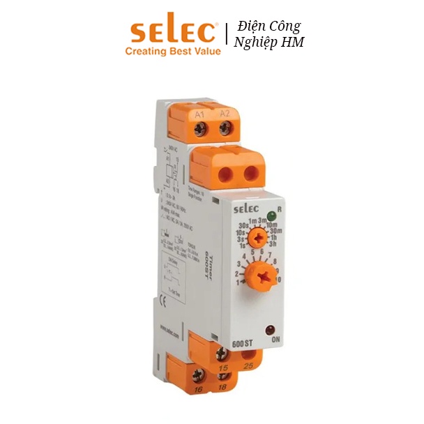 Bộ định thời gian Selec 600ST-240 Chính Hãng, Timer On Delay Nguồn Cấp 240VAC