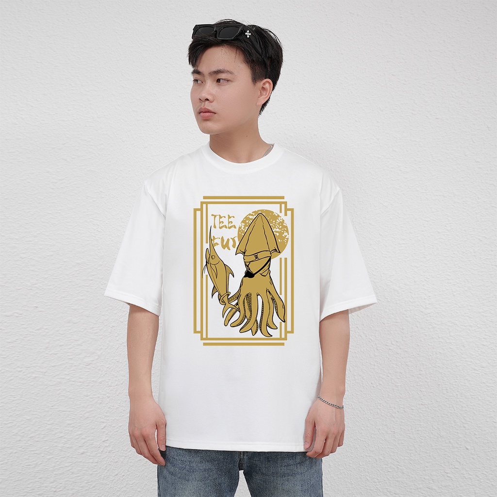 Áo Thun Unisex Octopus TEEFUN (Có size trẻ em, Tay ngắn và Tay lỡ) Cotton 070