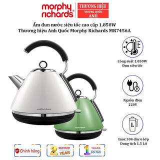 Ấm đun nước siêu tốc cao cấp morphy richards mr7456a, công suất 1850w