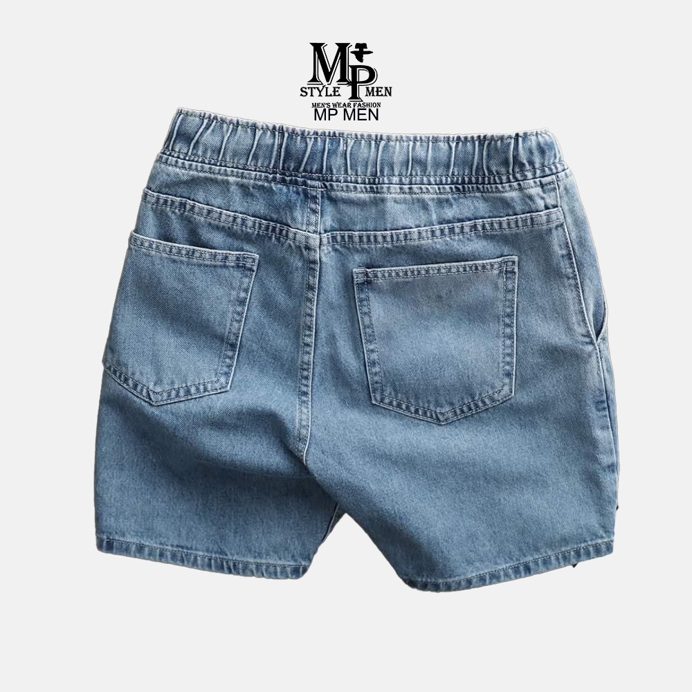 FREESHIP-Quần short Jean trên gối chất vải Denim co giản thoải mái đứng form MP MEN 002