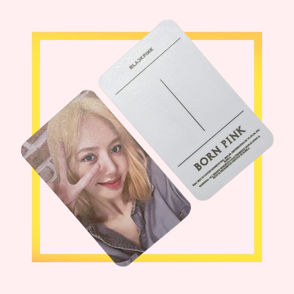 BLACKPINK SHUTDOWN BORN PINK - LOMO Ver 1 - Giấy Cứng C300 - Cán Màng Bảo Vệ