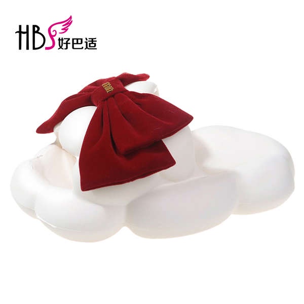 Dép bánh mì nơ dễ thương mẫu mới mặc bên ngoài đế mềm