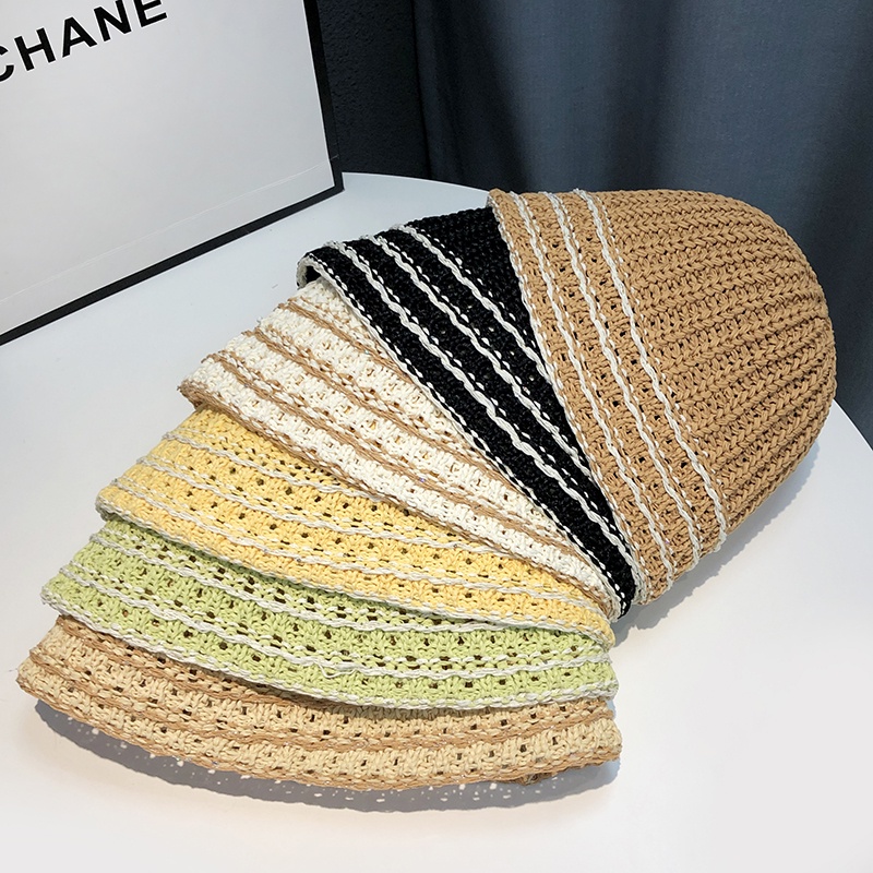 Mũ Cói Đan Thủ Công Thoáng Khí Thời Trang Mùa Hè Nhật Bản Cho Nữ