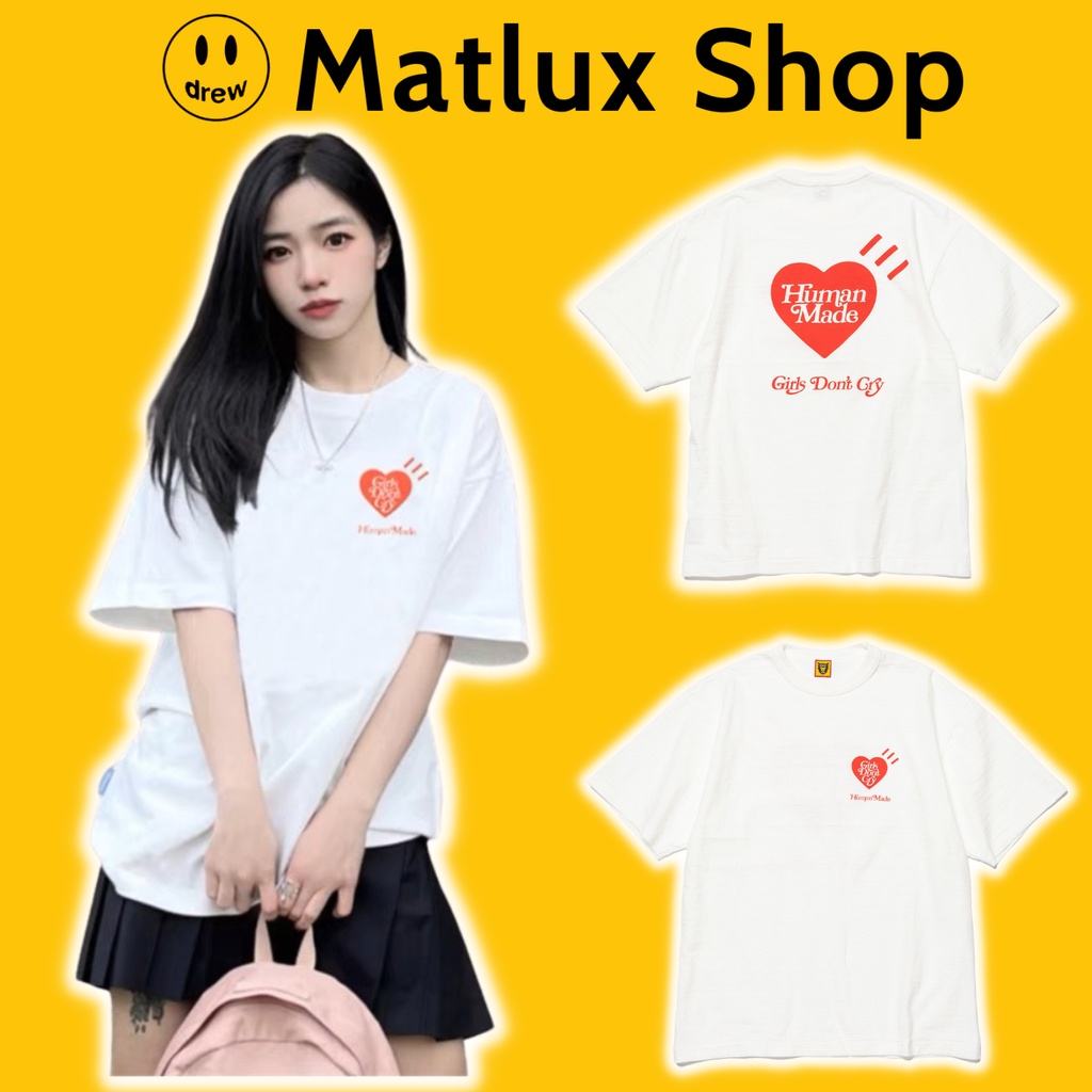 Áo thun HUMAN MADE SS23 Valentine Tee bản cao cấp, Áo tee HUMAN MADE chất liệu cotton form rộng, Áo 