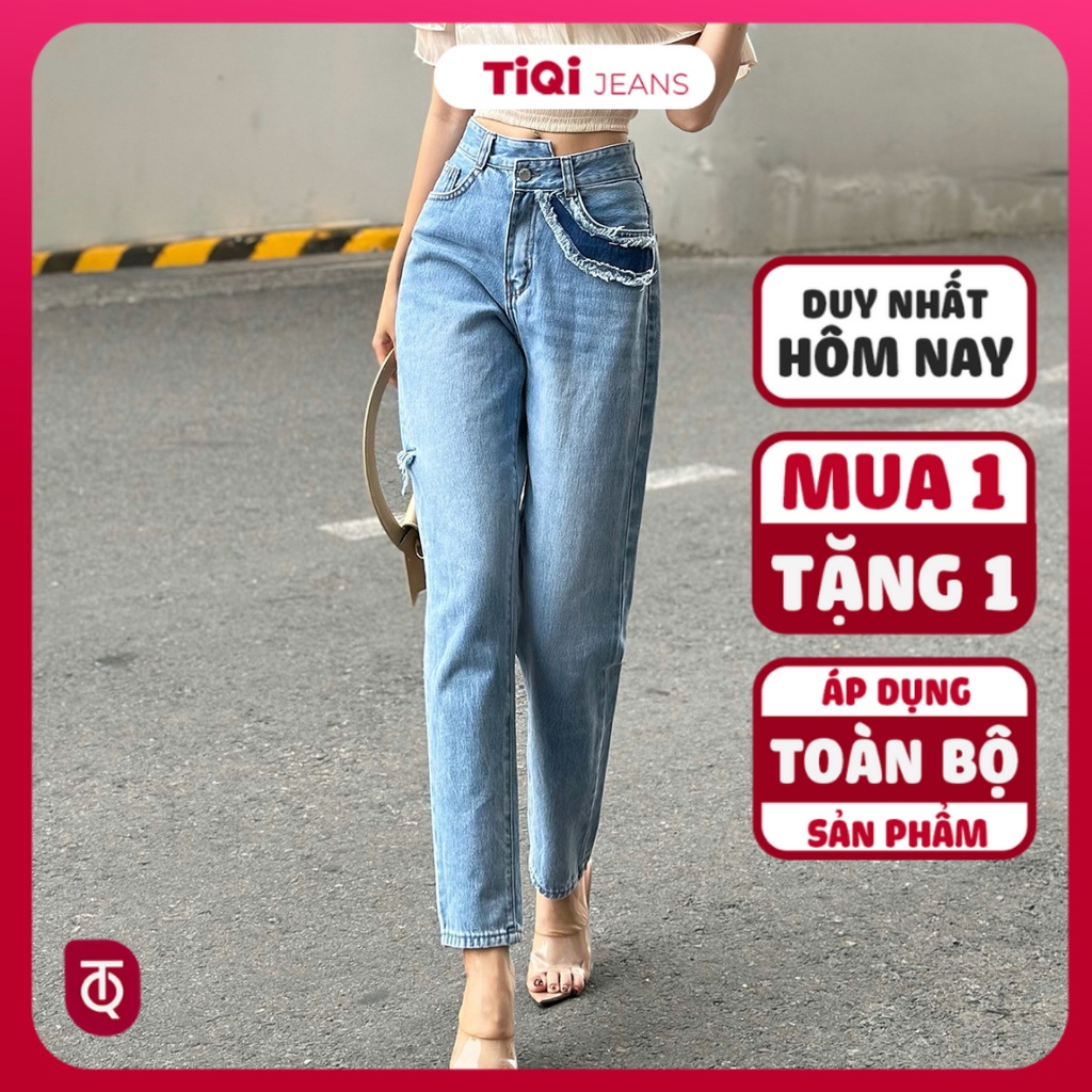 Quần Jean Baggy Nữ Túi Cá Tính Tiqi Jeans B1-243