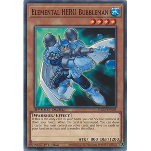 Thẻ bài Yugioh - TCG (UK) - Elemental HERO Bubbleman / SGX2-ENA08'