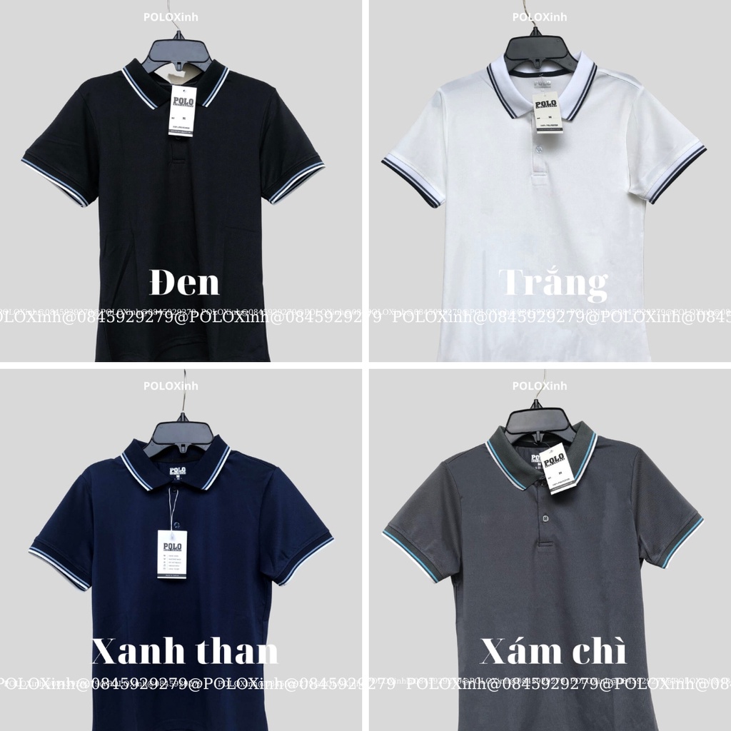 Áo POLO có cổ nam nữ áo đôi áo gia đình áo nhóm vải mềm co giãn đen, trắng form nam nữ riêng 25kg - 100kg