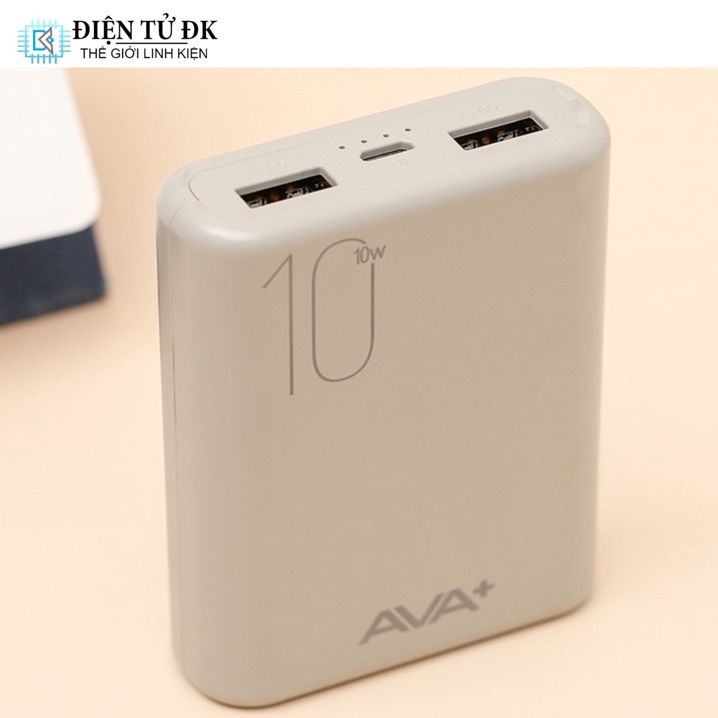 Pin sạc dự phòng 10000mAh AVA+ PJ JP192 Lõi pin Polymer (like new)