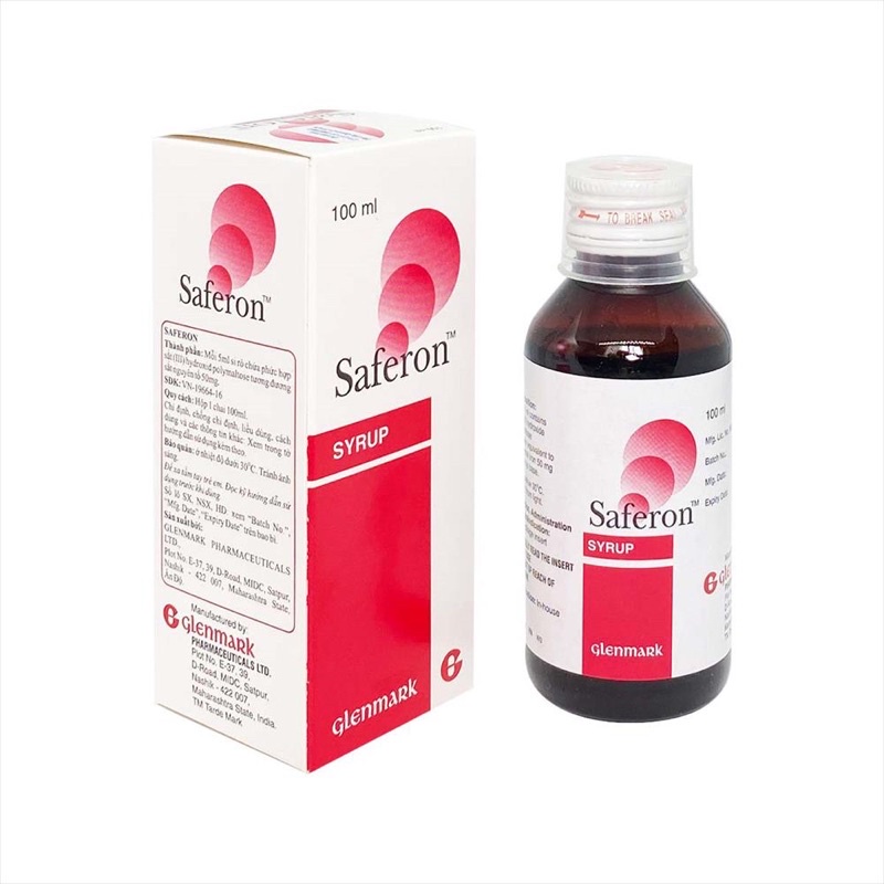 ( Bổ Máu, Bổ sung Sắt) Saferon chai 100ml