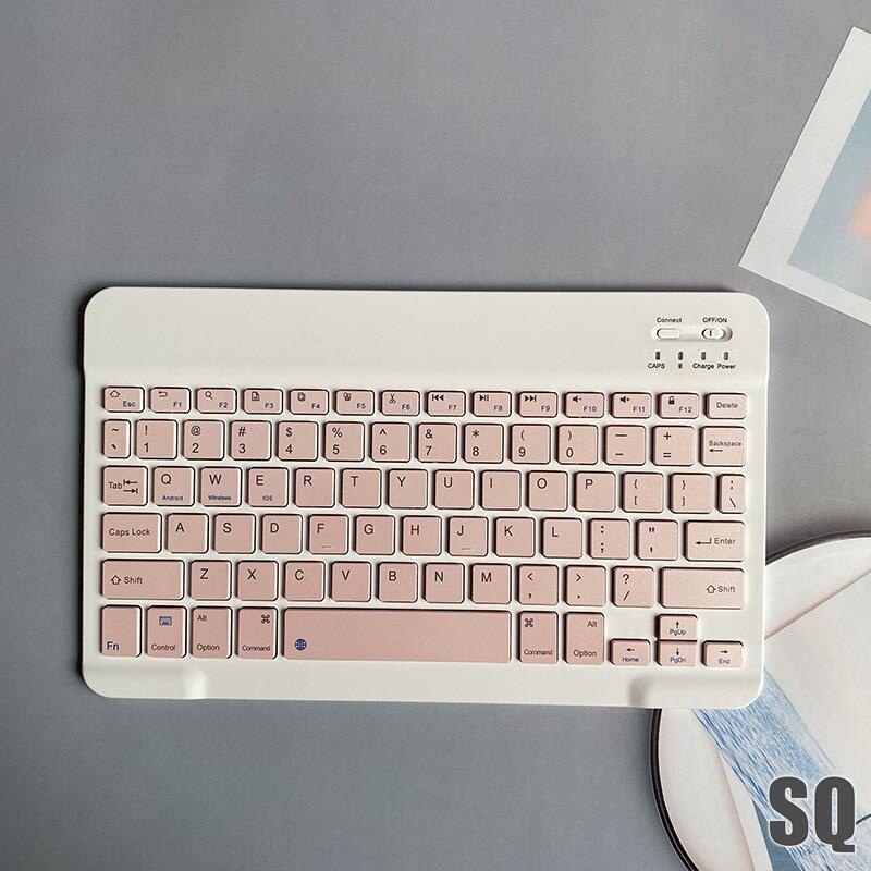 （GiGiBomstore)Bàn Phím Và Chuột Bàn Phím Cơ Bộ Chuột Không Dây Bluetooth Bàn Phím Màu 10 Inch Cho Android/Macaron/MáyTín