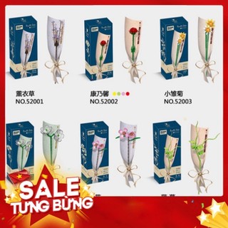 ZHAN QI TOYS Đồ chơi lắp ghép Zhan Qi Toys hình cành hoa nhiều loại DIY trang trí để bàn cho ngày tình nhân
