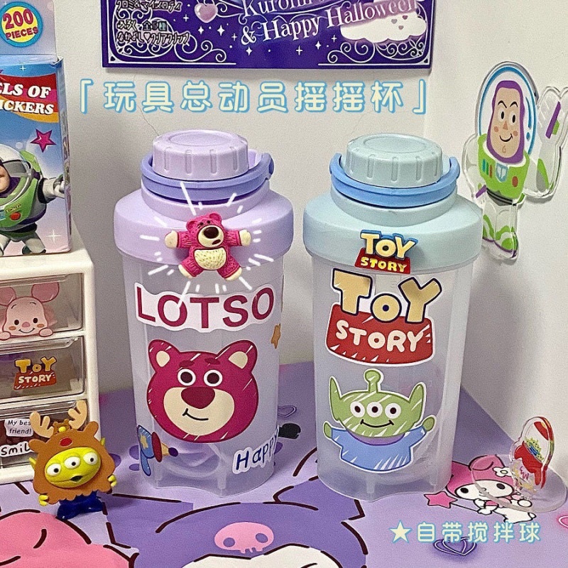 DISNEY Bình Đựng Nước 500ML In Hình Nhân Vật Hoạt Hình Toy Story Dễ Thương