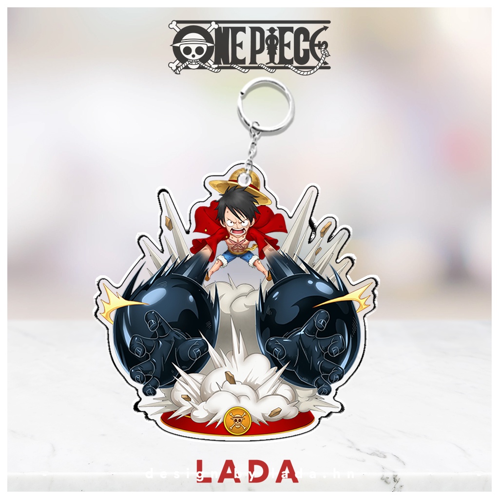 Móc khóa acrylic anime One Piece Đảo Hải Tặc, móc khóa chibi hoạt hình phụ kiện quà tặng độc đáo