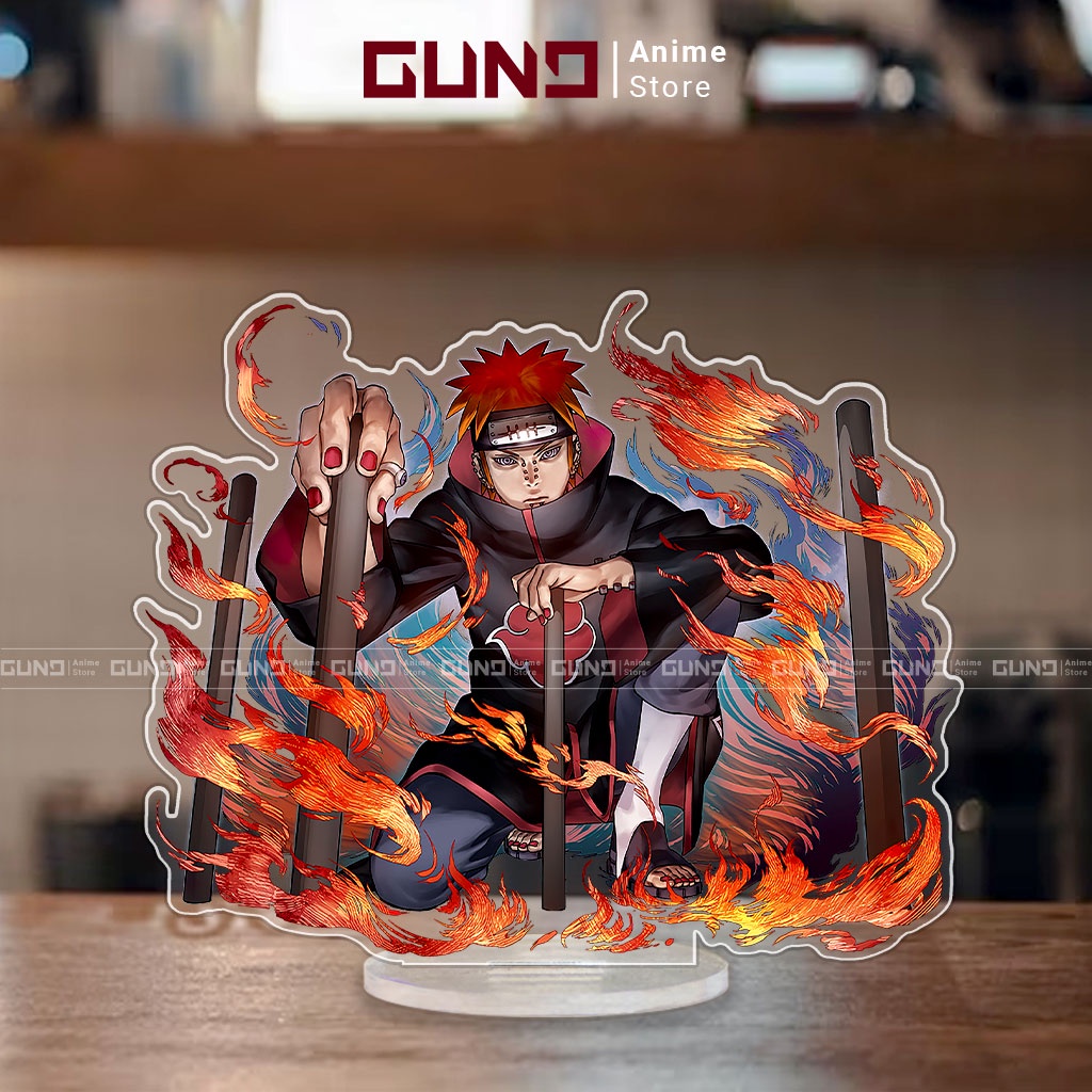Mô hình Standee Naruto nhân vật Pain Nagato nhựa Mica Acrylic Anime 15cm trang trí trưng bày decor bàn học bàn làm việc