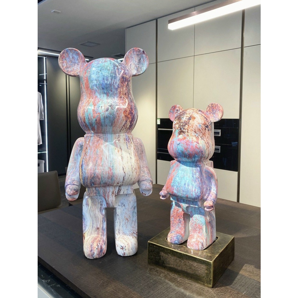 Tượng gấu BearBrick loang hồng-kt 50cm-trang trí decor nhà cửa,kệ,tủ-sang chảnh-đẹp,giá rẻ-quà tặng ý nghĩa-nhaviet247