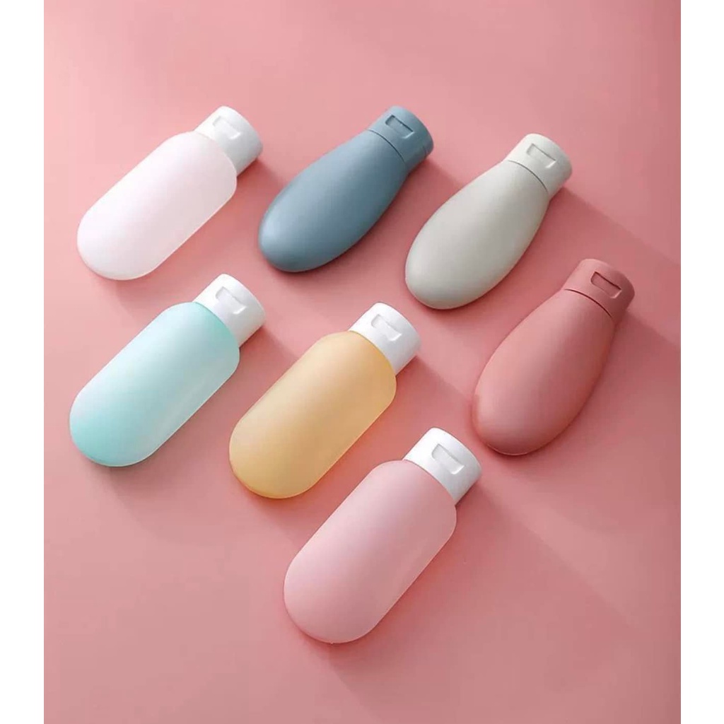 Lọ chiết mỹ phẩm, dầu gội, sữa tắm mang đi du lịch siêu tiện lợi kèm túi zip dung tích 60ml