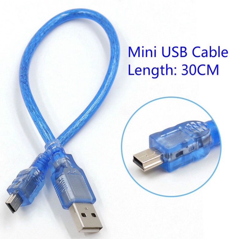Cáp USB Nano Mini / Cáp USB Micro / Cáp USB Vuông (30cm) cho Arduino/UNO R3/Mega 2560/Nano/Due R3/Leonardo/Pro mic