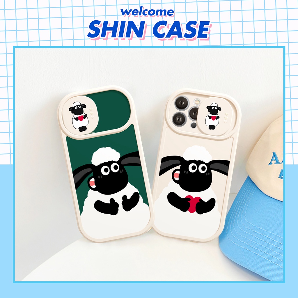 Ốp lưng iphone nắp trượt tròn Love Sheep 6/6plus/6s/6splus/7/7plus/8/8plus/x/xs/11/12/13/14/pro/max/promax/plus