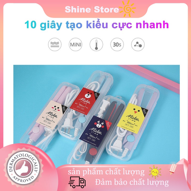 Máy uốn tóc mini cầm tay gia dụng uốn và duỗi tóc không làm tổn thương tóc