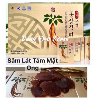 Hồng sâm thái lát tẩm mật ong ginseng king hàn quốc hộp 200g