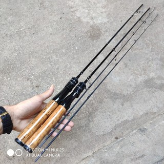 Cần câu ul cán gỗ đọt đặc chuyên câu suối, cháp