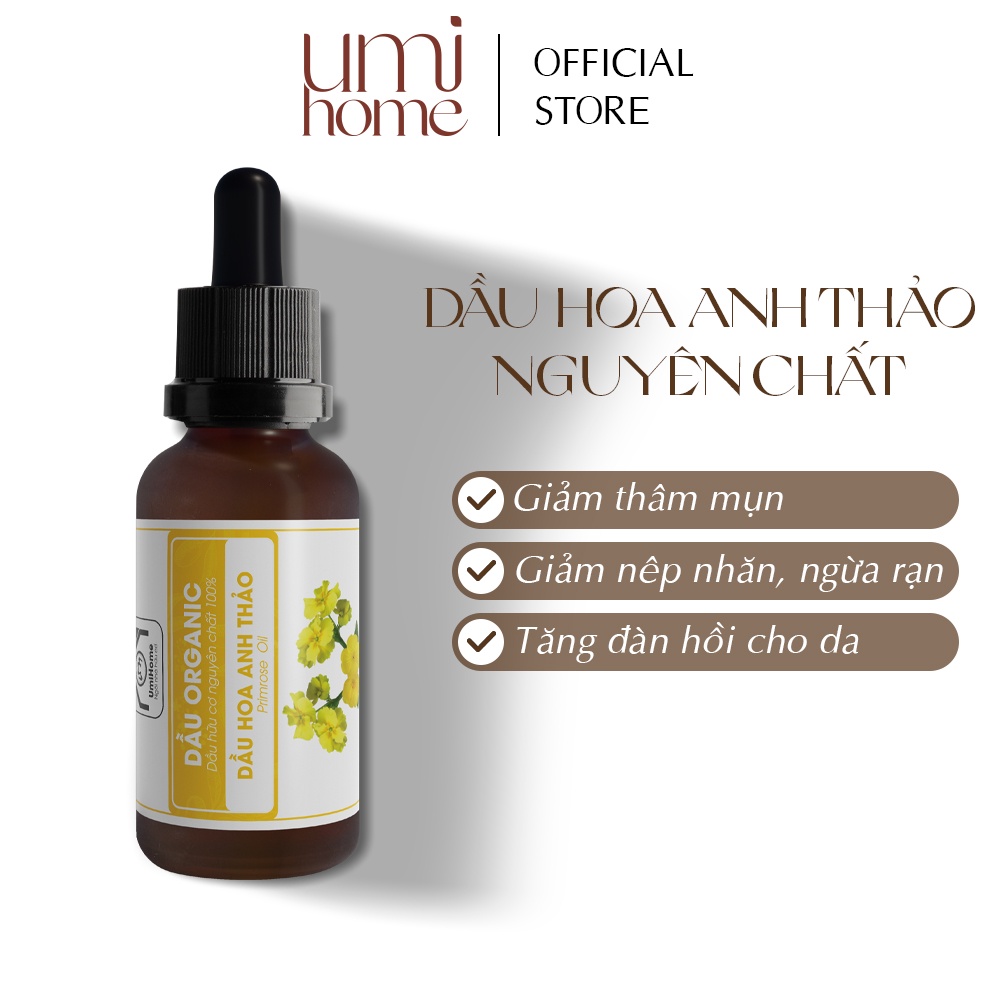 Dầu Hoa Anh Thảo dưỡng da chuyên sâu hữu cơ UMIHOME nguyên chất 10ML