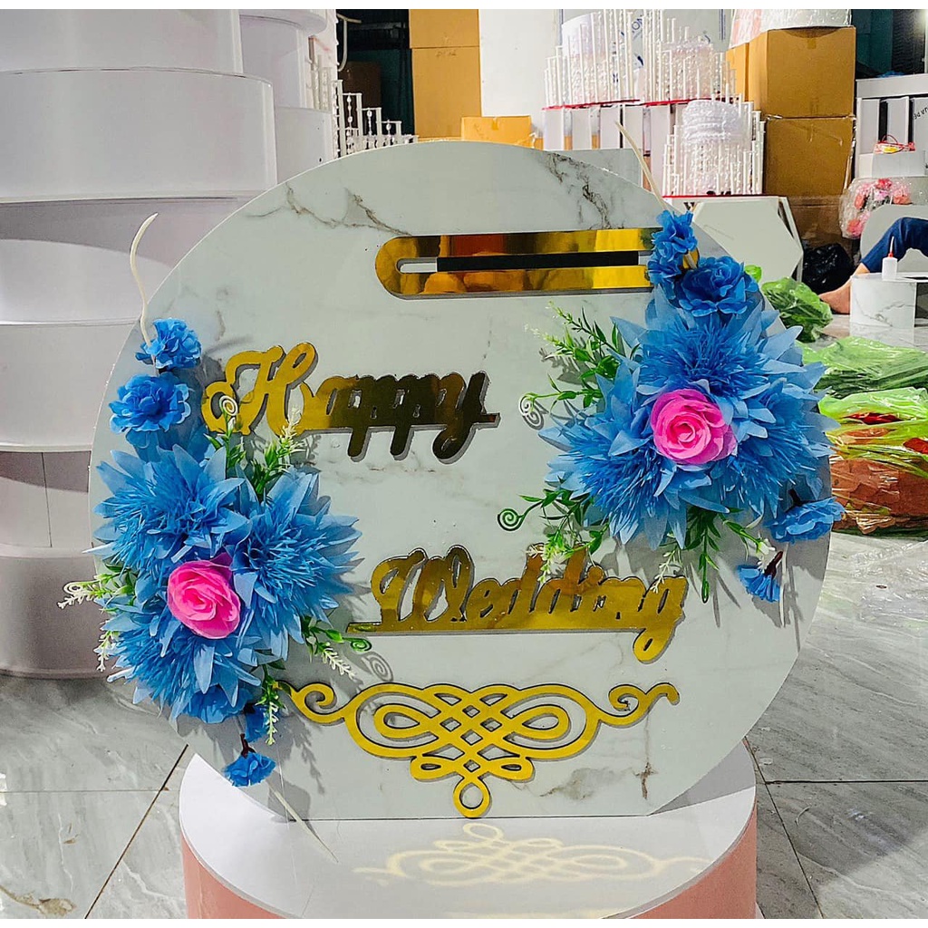 Thùng tiền đám cưới hoa văn sang trọng, chắc chắn