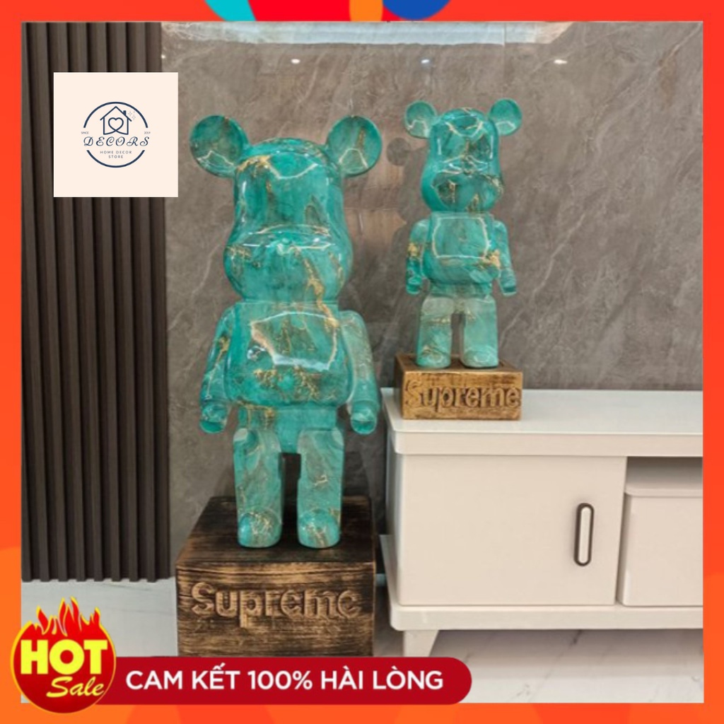 Gấu BearBrick loang - Mô hình gấu BearBrick nhúng sơn 50CM decor trang trí nhà cửa, làm quà tặng sang chảnh