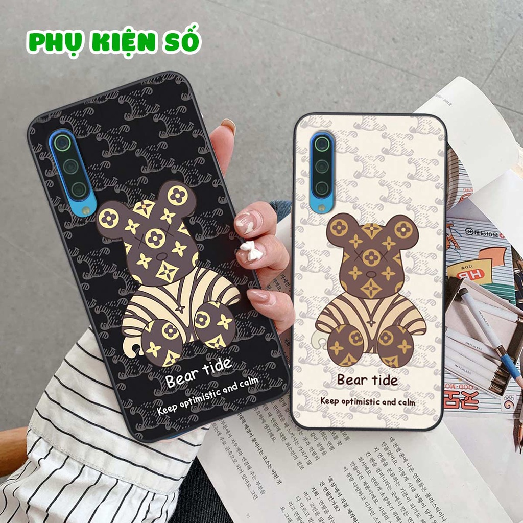 Ốp lưng Xiaomi Mi 9 SE hình gấu bearbrick, smile thời trang, ốp lưng rẻ bền đẹp