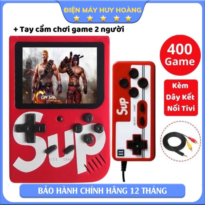 Máy chơi game cầm tay Sup Plus - 400 trò huyền thoại  - Chơi game điện tử 4 nút cầm tay giá rẻ - Bảo hành 12 tháng
