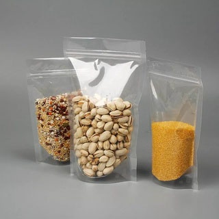 Túi zip đáy đứng trong suốt, 1kg túi zip 2 mặt trong đựng thực phẩm